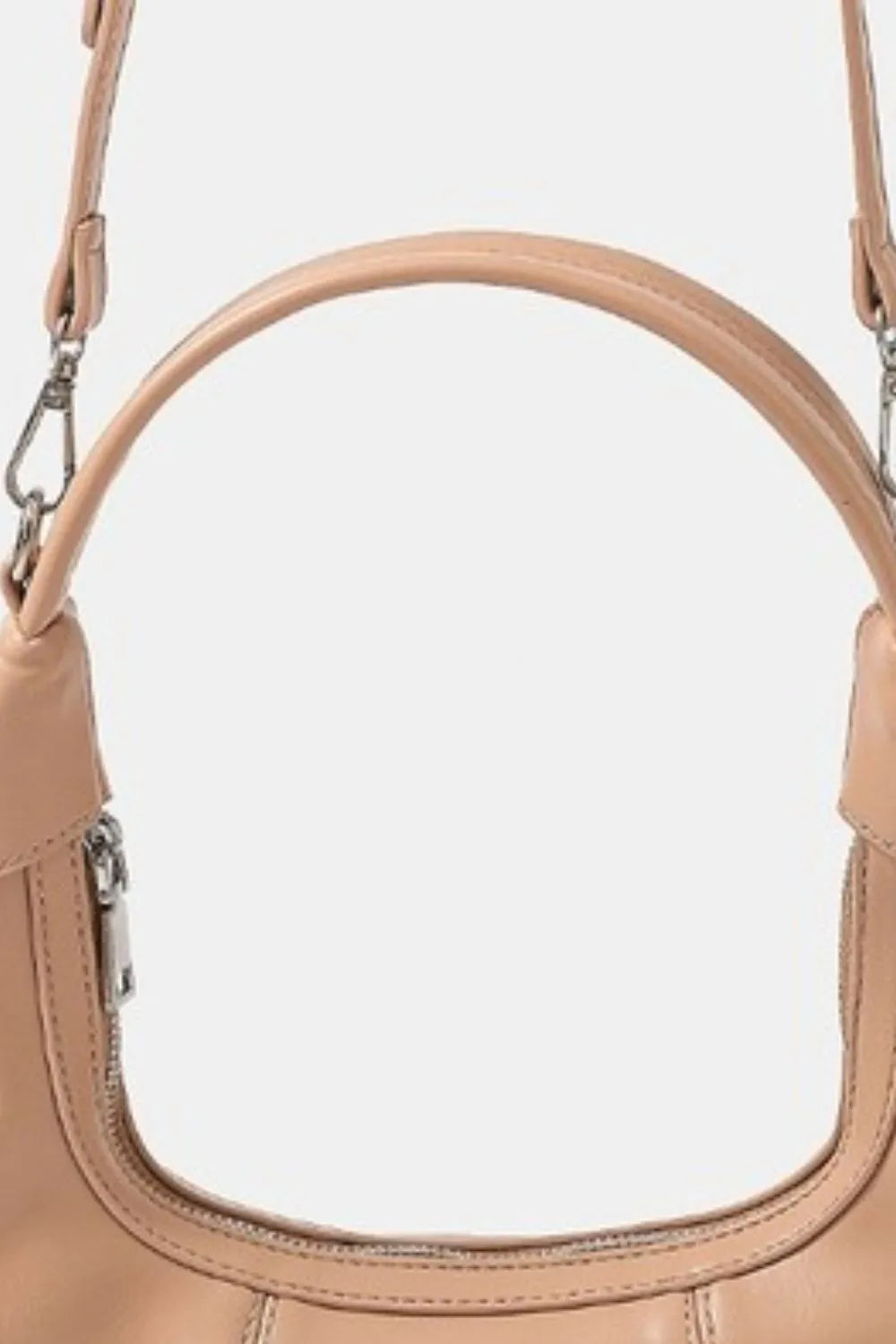 Fame Faux Leather Round Multi Panel Hand Bag - Trendsi