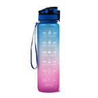 1L Motivational Water Bottle with Time Marker & Leakproof Cover – Ideal for Sports & Fitness