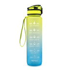 1L Motivational Water Bottle with Time Marker & Leakproof Cover – Ideal for Sports & Fitness