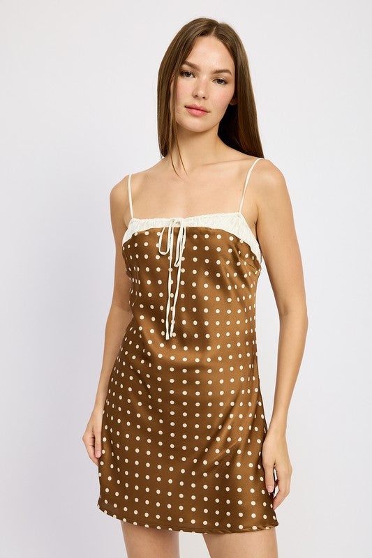 MIXED MEDIA MINI DRESS