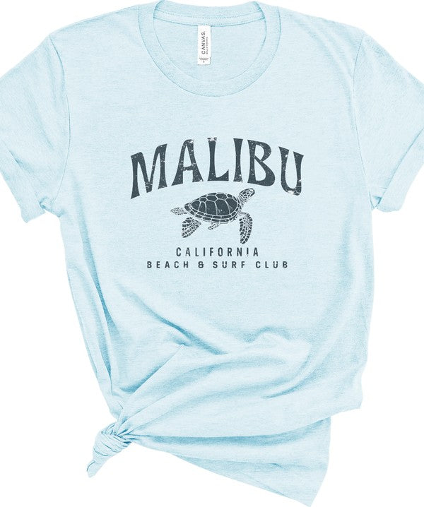 Malibu California Beach and Surf Bella Graphic Tee