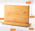Double-Sided Bamboo Magnetic Knife Holder – Multifunctional Kitchen Storage