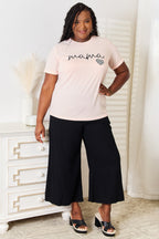 Simply Love MAMA Heart Graphic T-Shirt - Trendsi