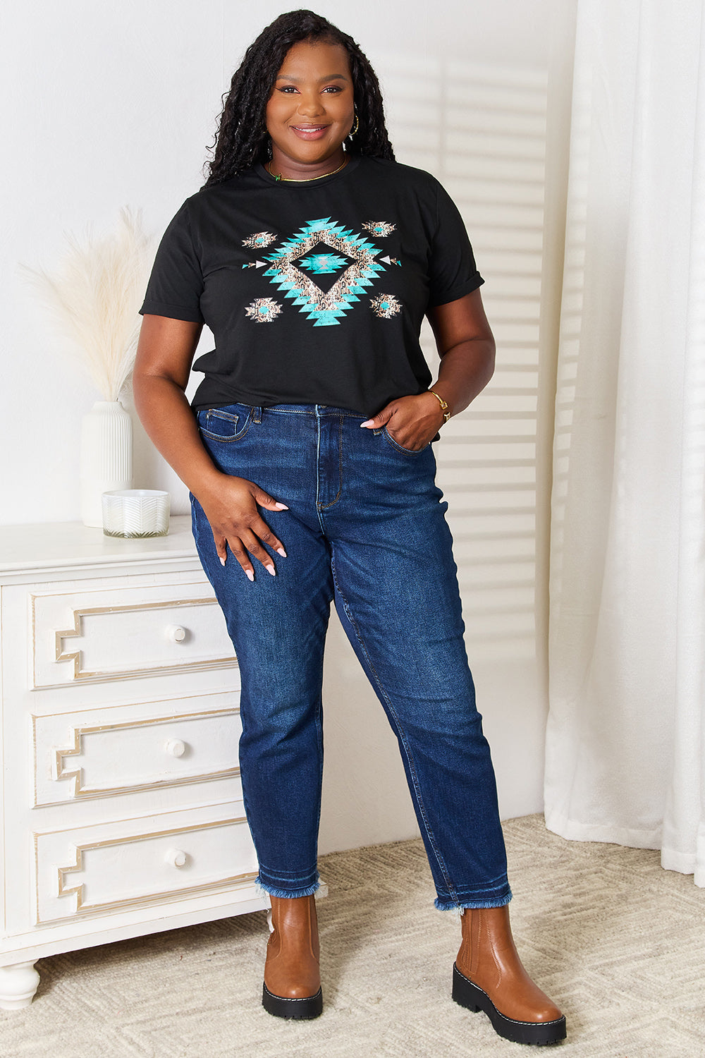 Simply Love Graphic Short Sleeve T-Shirt - Trendsi