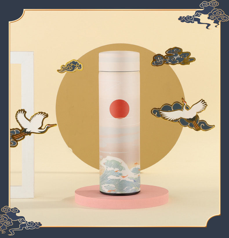 Stainless Steel Water Bottle Tumblers: Vacuum Insulated Travel Mug with Lid and Removable Fruit and Tea Filter for Hot or Cold Beverages