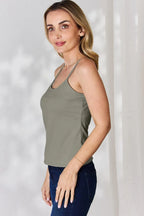 Basic Bae Full Size Round Neck Slim Cami Plus Size - Trendsi