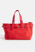 Fame Faux Leather Buckle Strap Detail Tote Bag - Trendsi