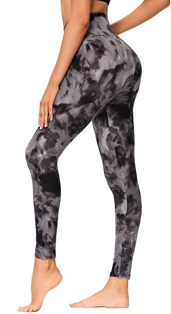 lulu high-waisted peach-hip yoga pants, outdoor elastic tight quick-drying leggings, women's print - Hypersku