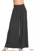 Zenana Smocked Waistband Wide Leg Lounge Pants - Trendsi