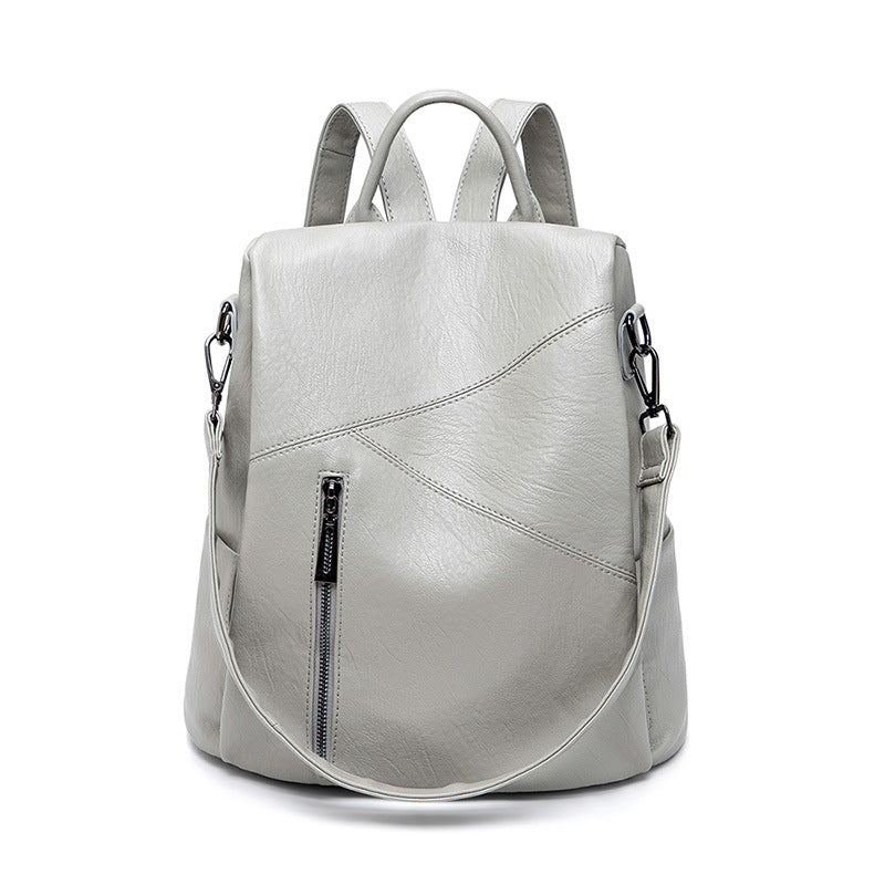Women's Soft Leather Anti-Theft Large Capacity Backpack