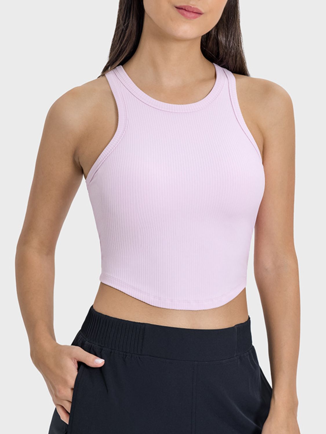 Round Neck Racerback Active Tank Top
