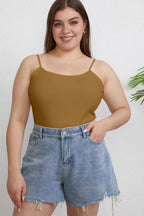 Basic Bae Full Size Round Neck Slim Cami Plus Size - Trendsi