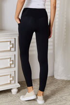 Basic Bae Wide Waistband Sports Leggings - Trendsi
