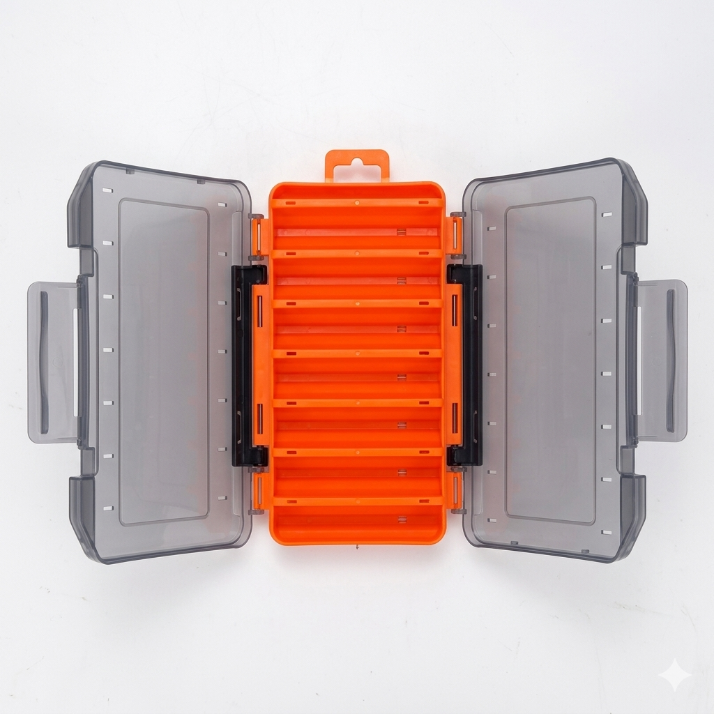 Durable Dual-Sided Fishing Tackle Box - Enyohouse