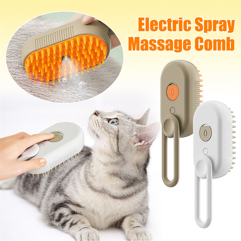 3-in-1 Electric Pet Grooming Tool: Cat & Dog Steam Brush