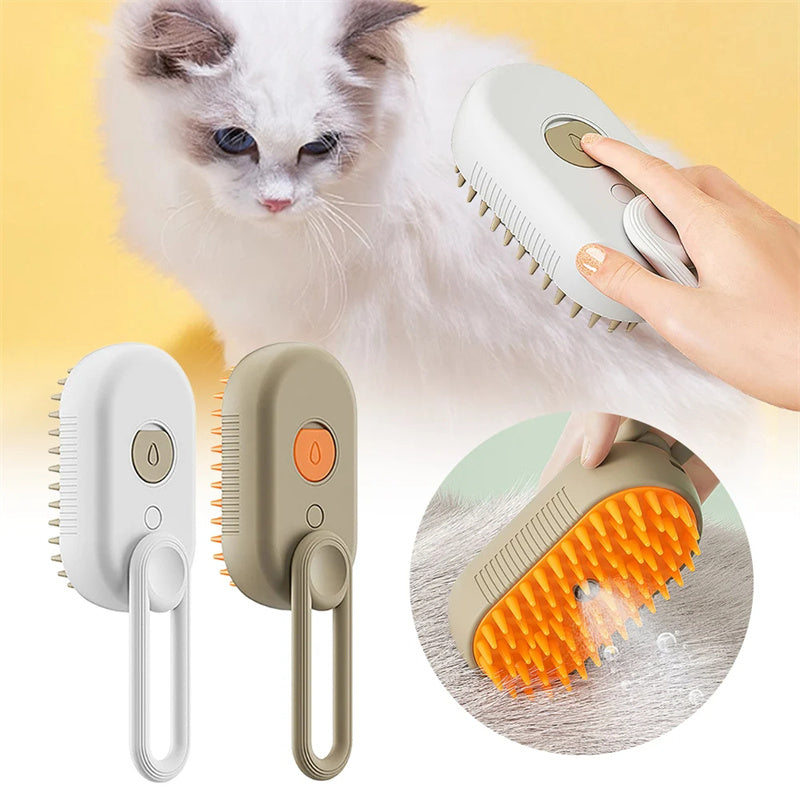 3-in-1 Electric Pet Grooming Tool: Cat & Dog Steam Brush