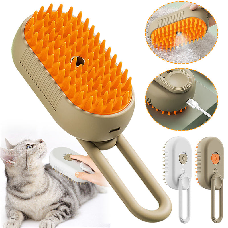 3-in-1 Electric Pet Grooming Tool: Cat & Dog Steam Brush