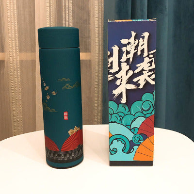 Stainless Steel Water Bottle Tumblers: Vacuum Insulated Travel Mug with Lid and Removable Fruit and Tea Filter for Hot or Cold Beverages