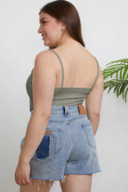 Basic Bae Full Size Round Neck Slim Cami Plus Size - Trendsi