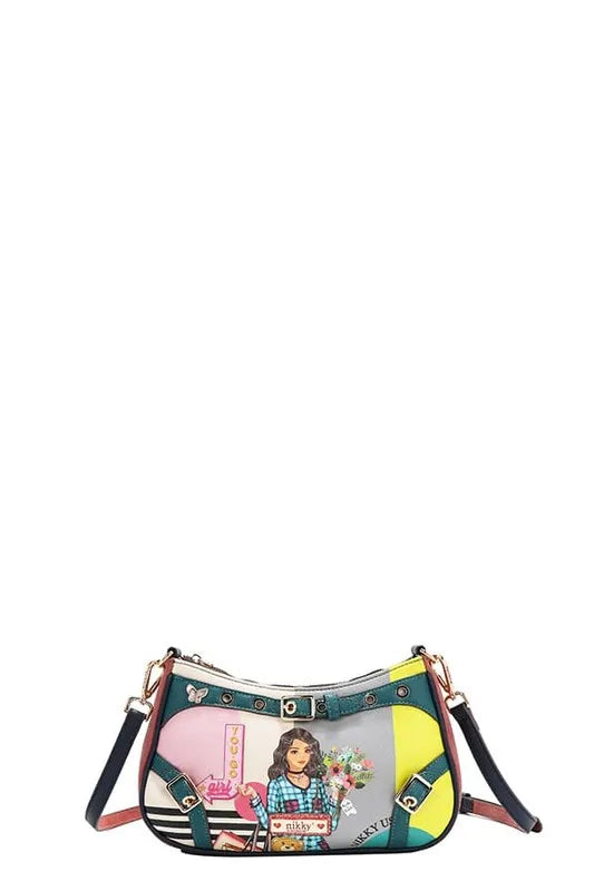 Nicole Lee USA Crescent Shaped Crossbody Bag - Trendsi