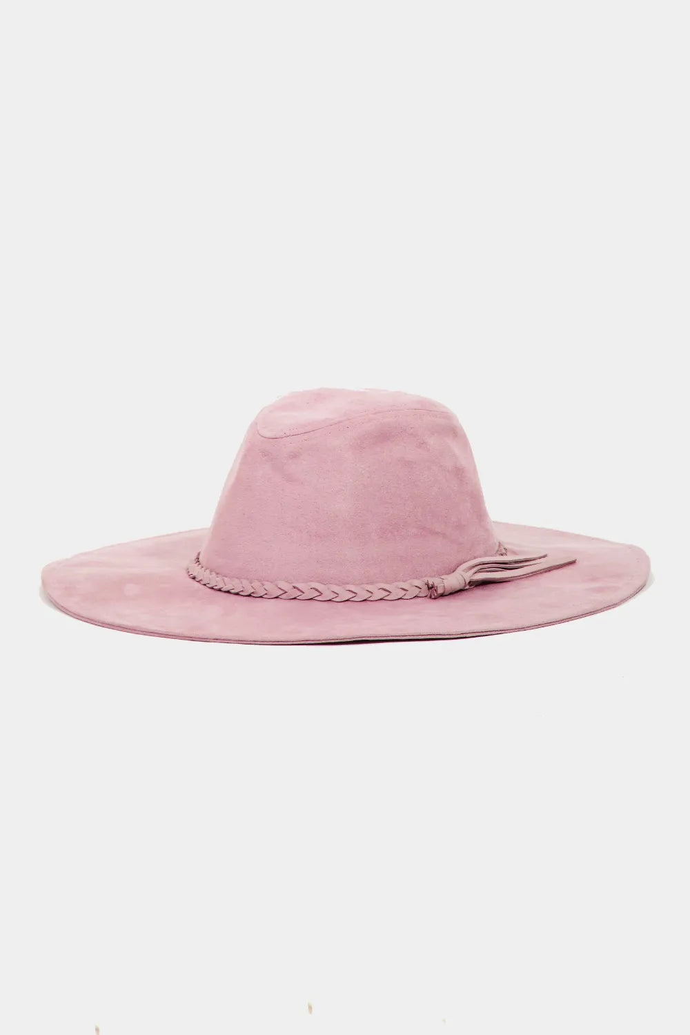 Fame Braided Faux Suede Hat - Trendsi
