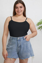 Basic Bae Full Size Round Neck Slim Cami Plus Size - Trendsi