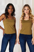 Basic Bae Full Size Round Neck Slim Cami Plus Size - Trendsi