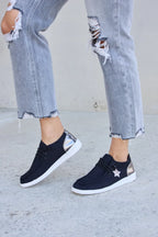 Forever Link Star Lace-Up Flat Sneakers - Trendsi