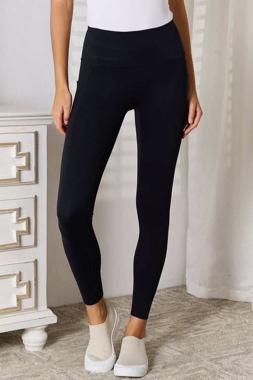 Basic Bae Wide Waistband Sports Leggings - Trendsi