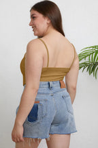 Basic Bae Full Size Round Neck Slim Cami Plus Size - Trendsi