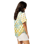 Women's Turtle Print Short Sleeve Pajama Top