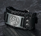 Nordic Viking Totem Triangle Energy Men's Leather Bracelet - ENYOHOUSE