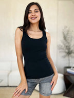 Basic Bae Full Size Square Neck Wide Strap Tank - Trendsi