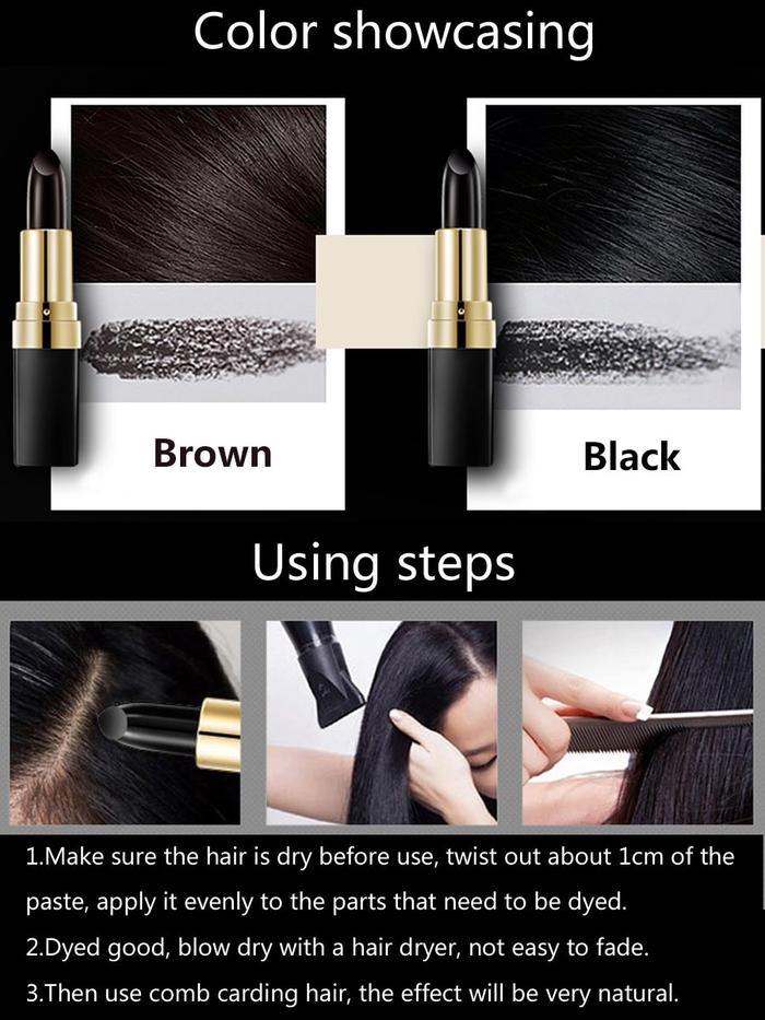 Lai Mei 3.8g Hair Dye Stick for Quick Gray Coverage - Enyohouse