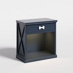 Vintage Pet Bed Cabinet with LED Light – Farmhouse-Style Multi-Use Table