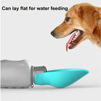 Portable 800ml Dog Water Bottle with Foldable Drinking Bowl - Leakproof and High Capacity - Ideal for Outdoor Walks and Adventures