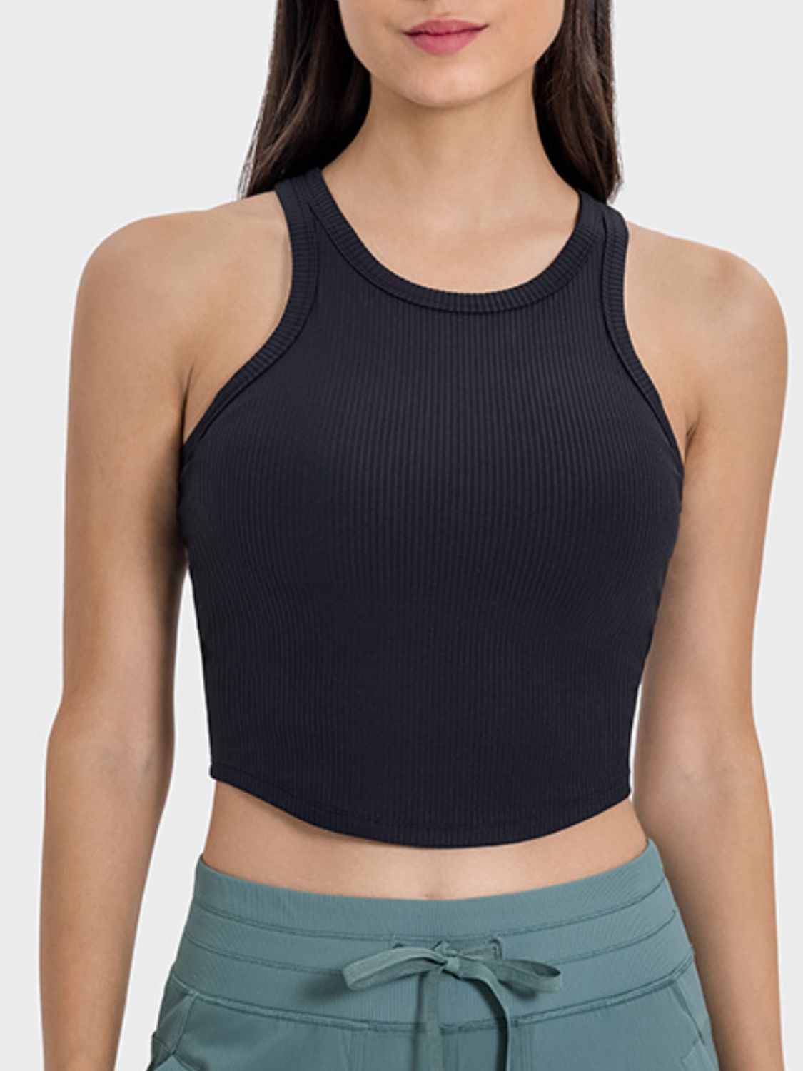 Round Neck Racerback Active Tank Top