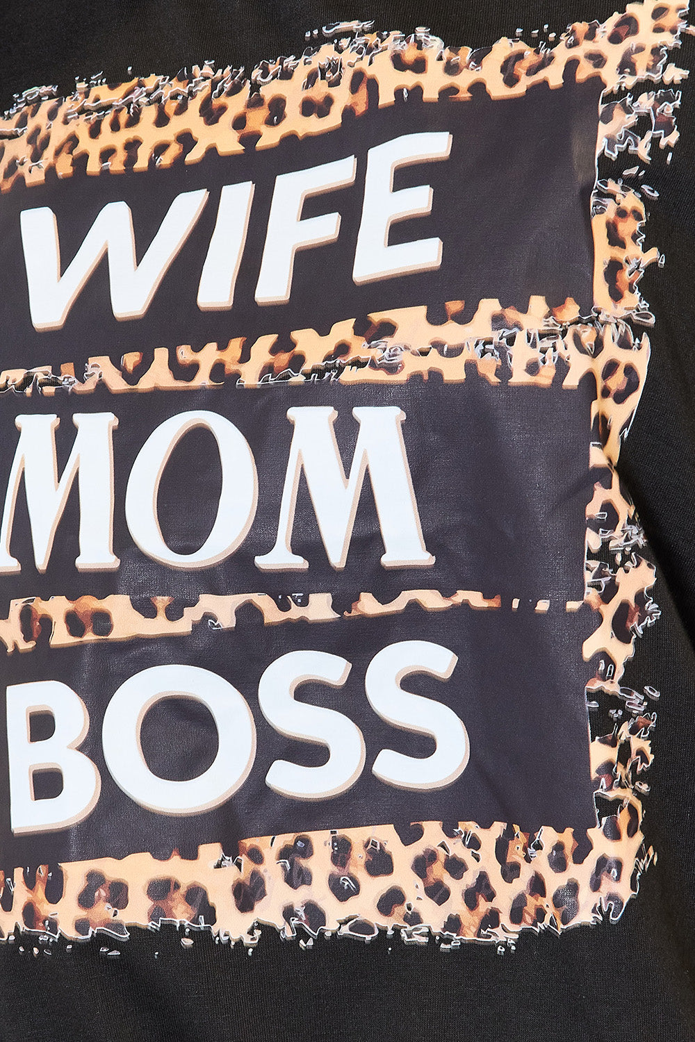 Simply Love WIFE MOM BOSS Leopard Graphic T-Shirt - Trendsi