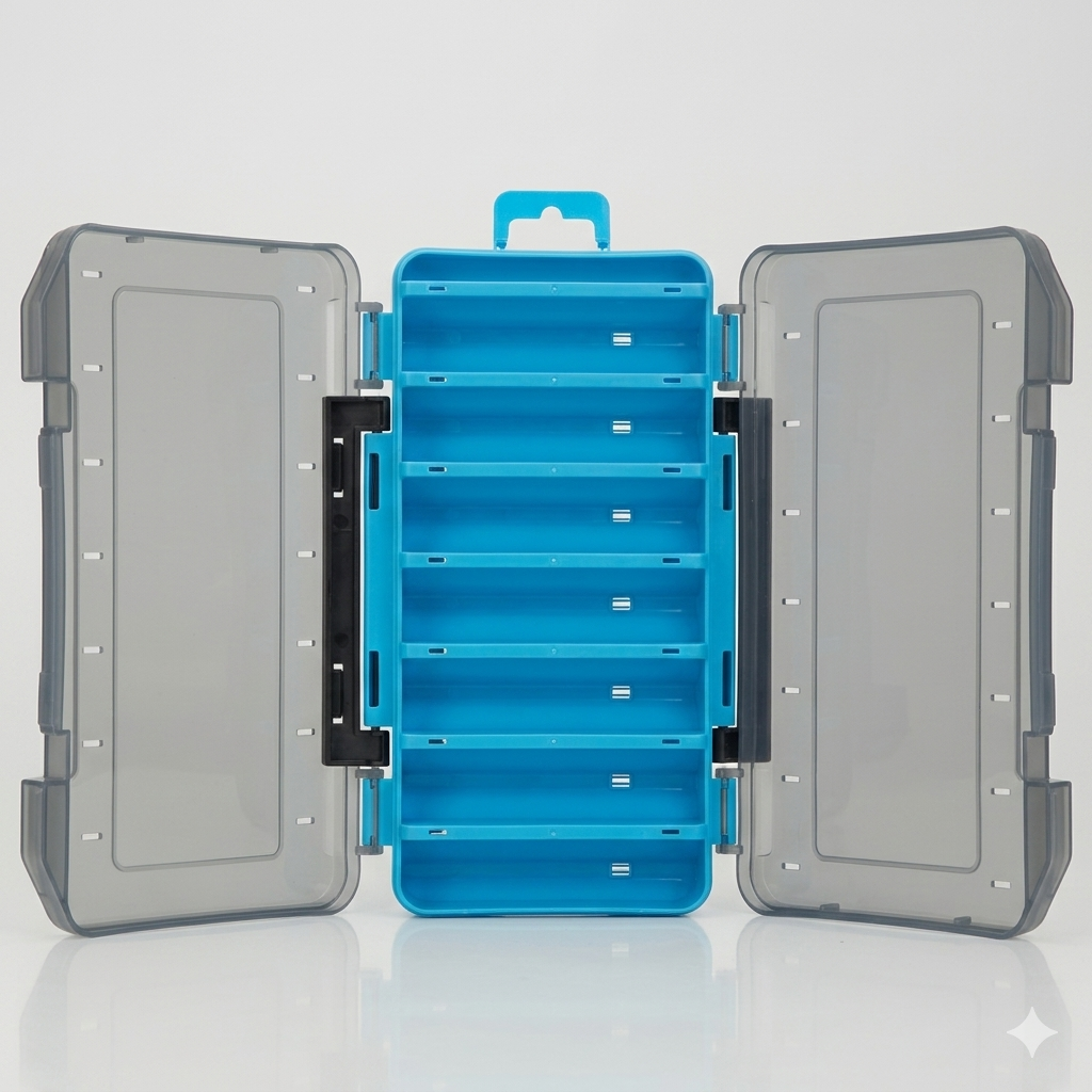 Durable Dual-Sided Fishing Tackle Box - Enyohouse