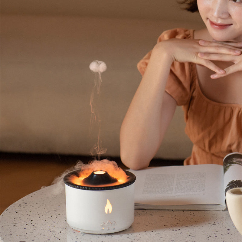 New Two-color Spray Ring Volcano Humidifier