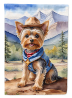 Yorkshire Terrier Yorkie Cowboy Welcome Garden Flag