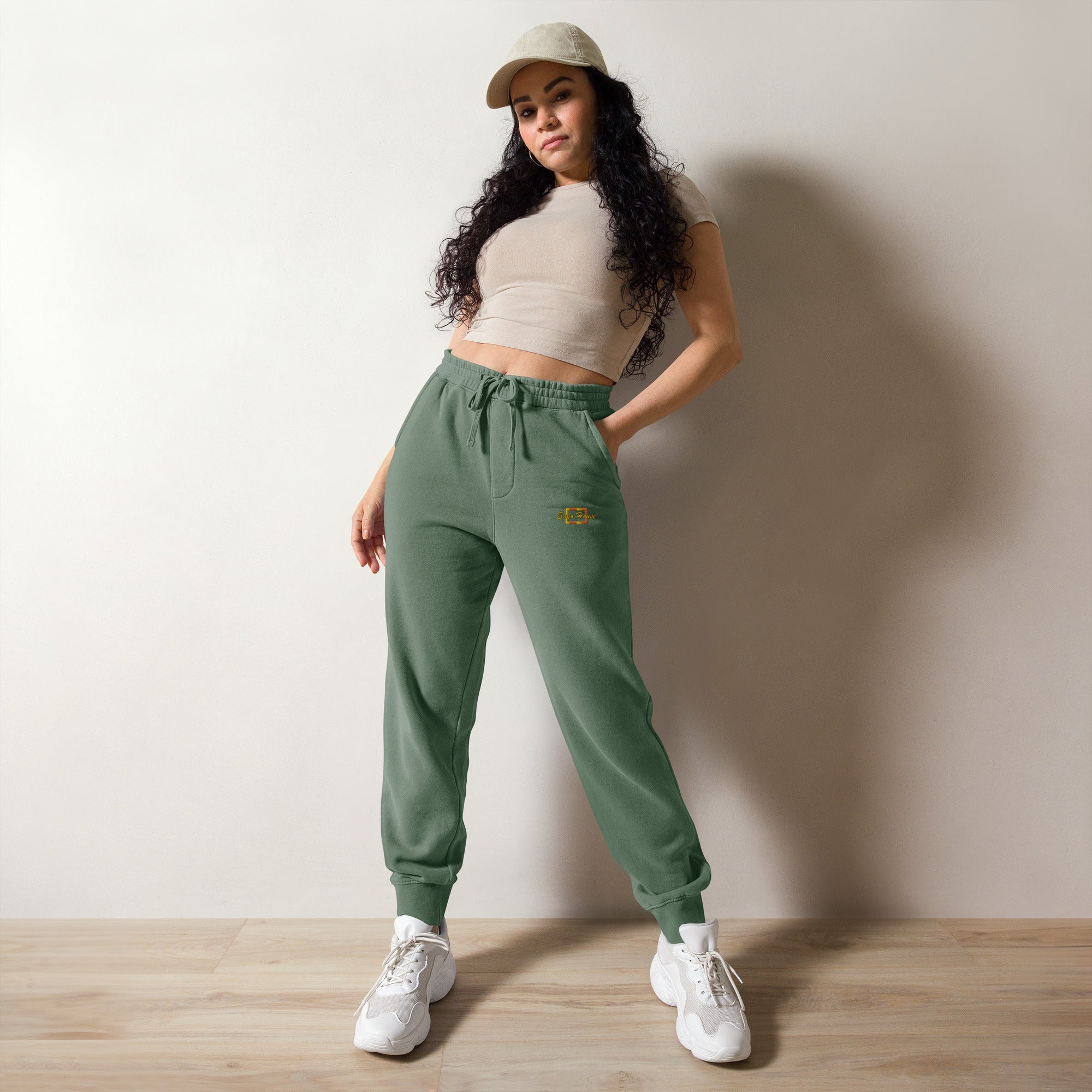 Women's rest day pigment-dyed sweatpants