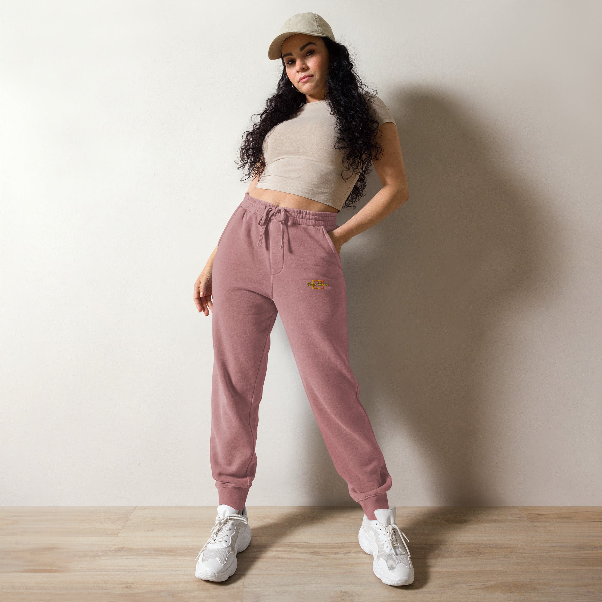 Women's rest day pigment-dyed sweatpants
