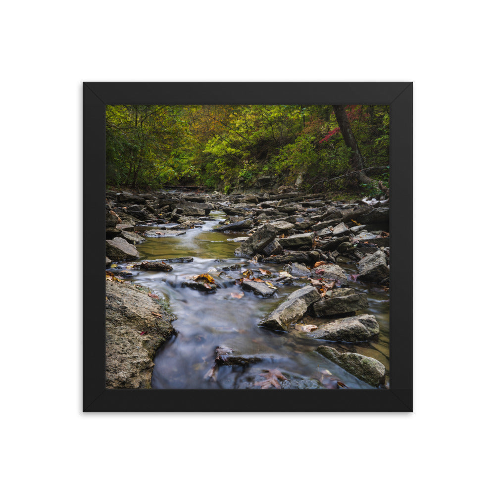 Sharon Woods River Stream Framed poster