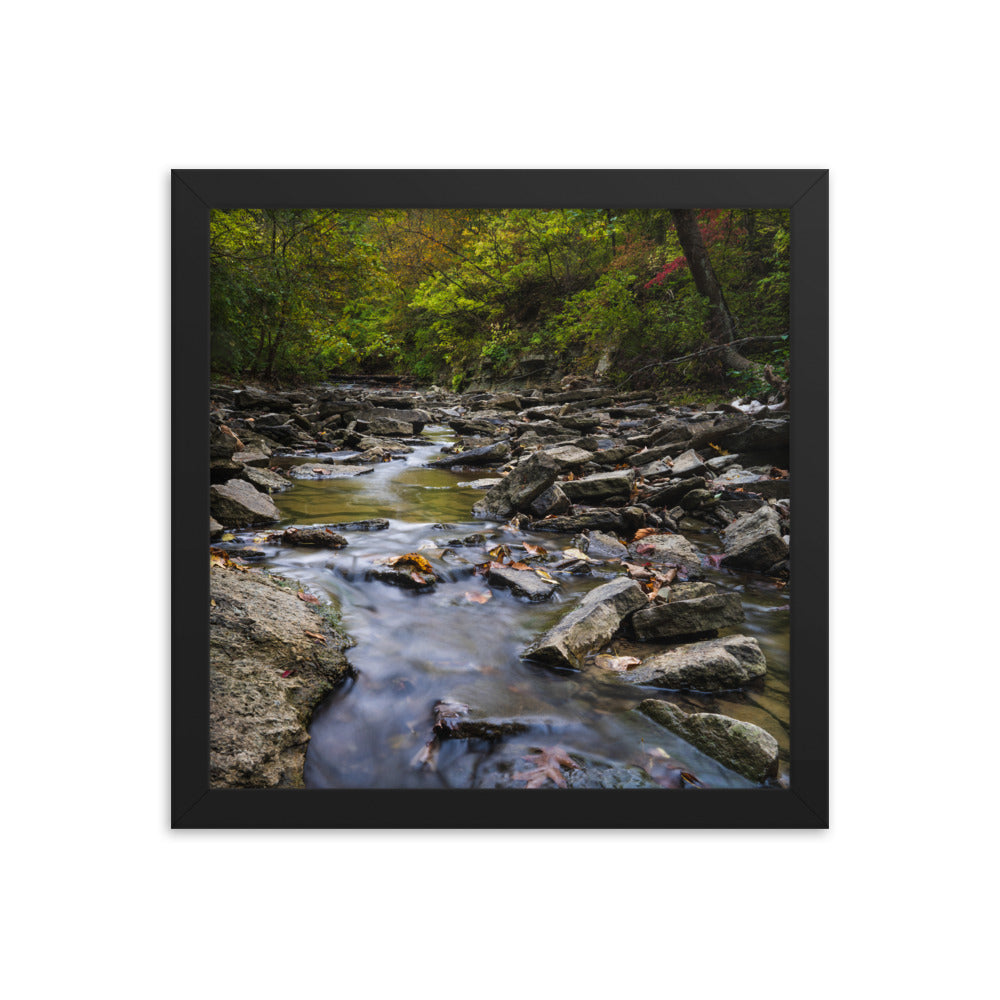 Sharon Woods River Stream Framed poster