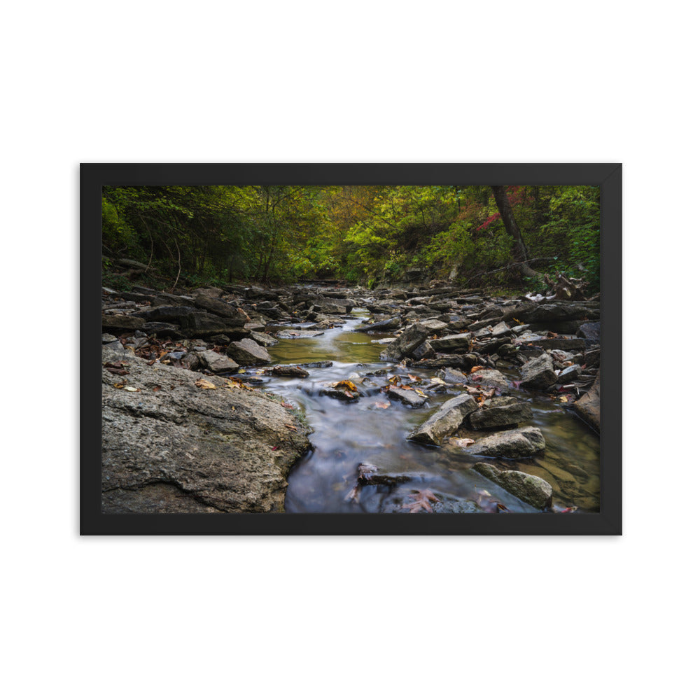 Sharon Woods River Stream Framed poster