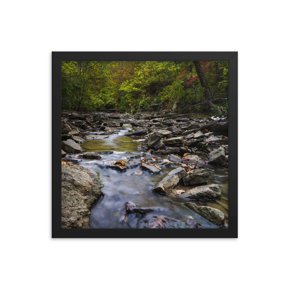 Sharon Woods River Stream Framed poster