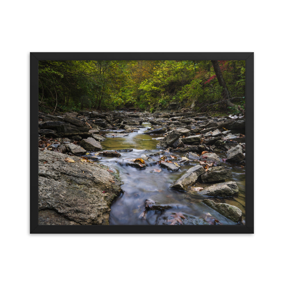 Sharon Woods River Stream Framed poster