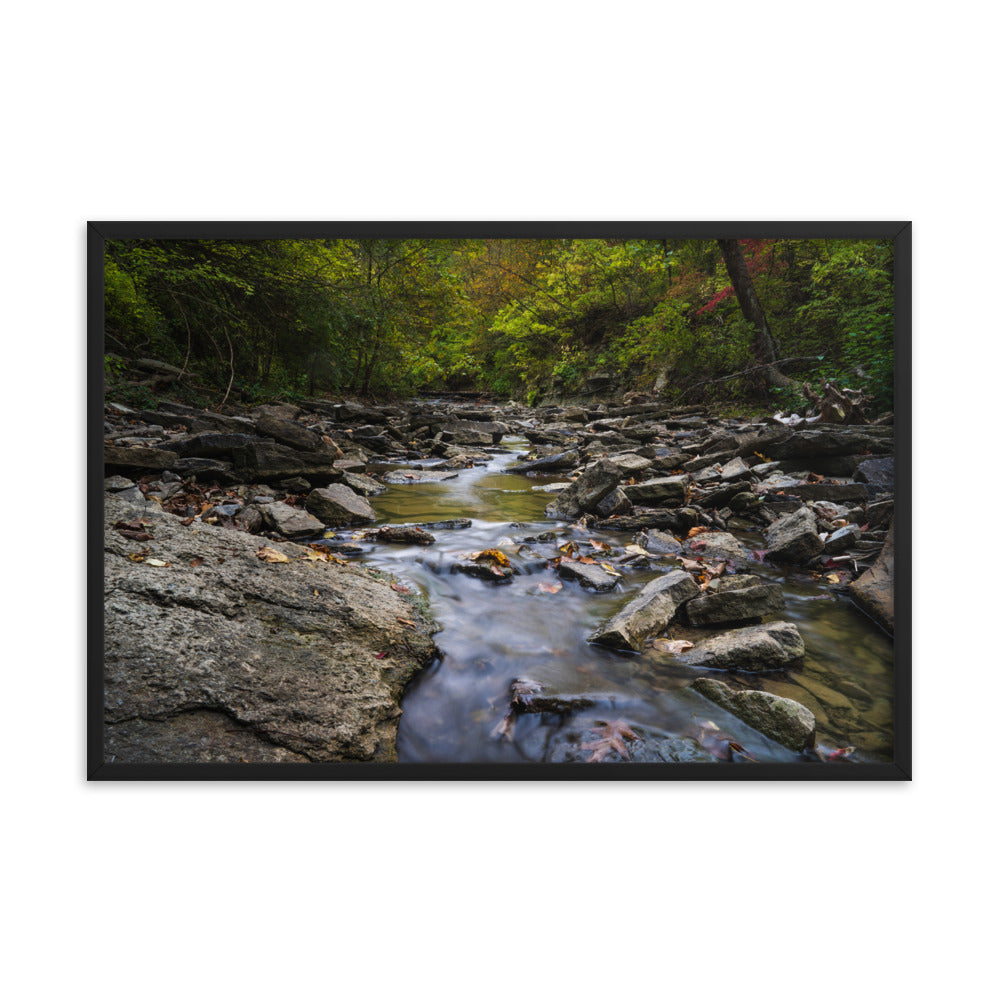 Sharon Woods River Stream Framed poster