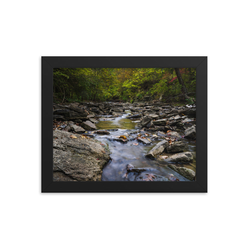 Sharon Woods River Stream Framed poster